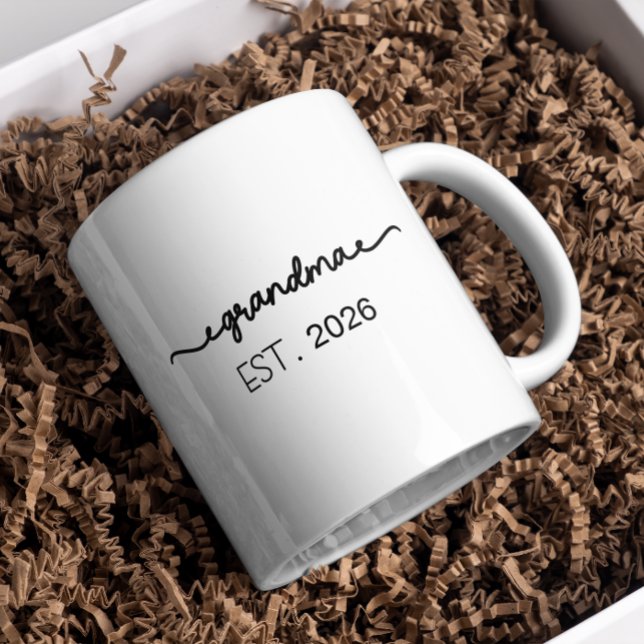 Minimalistische Oma Etablierte Handschrift Name Ja Kaffeetasse (new grandpma mugs promoted to grandma pregnancy reveal grandparent for hem first time grandmom)