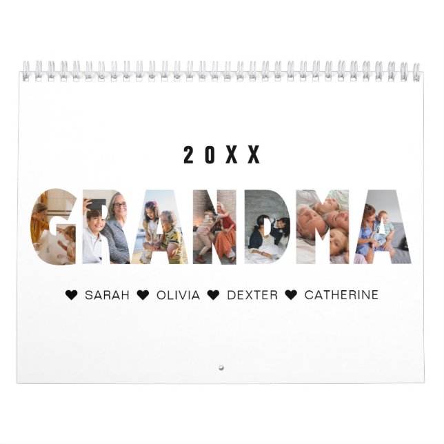Minimalistische Oma Foto Collage Erinnerungen Kale Kalender (Titelbild)
