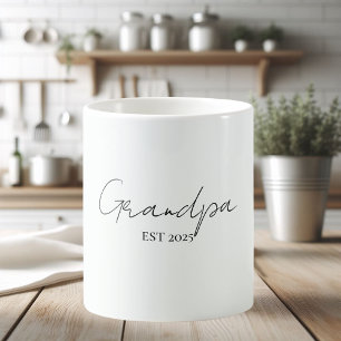 Minimalistische Opa EST 2025 Tasse   Neues Opa-Ges