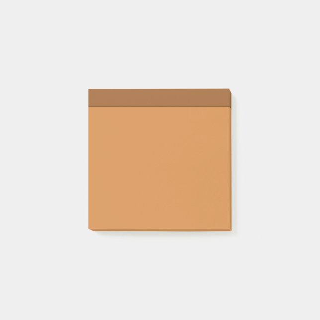 Minimalistische, orange-braune Nachbemerke Post-it Klebezettel (Vorderseite)