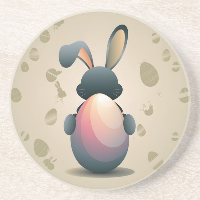 Minimalistische Osterform Getränkeuntersetzer (Vorne)