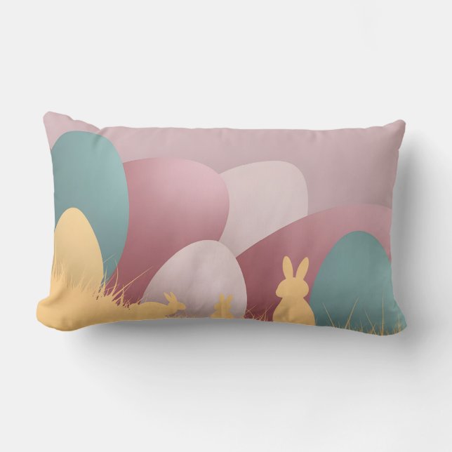 Minimalistische Osterform Lendenkissen (Vorderseite)