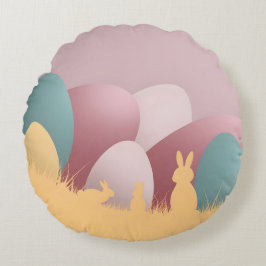 Minimalistische Osterform Rundes Kissen