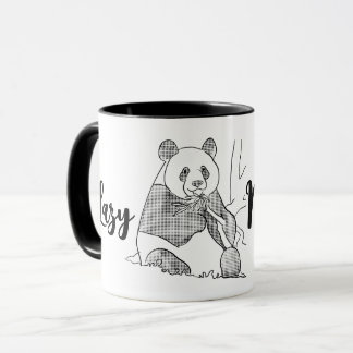 Minimalistische Panda Lazy Morning Tasse