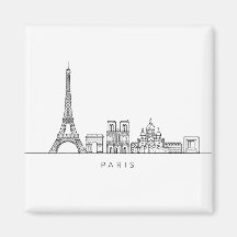 Minimalistische Pariser Skyline-Linienkunst