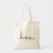 Minimalistische Pariser Skyline-Linienkunst