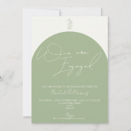 Minimalistische Partei für ein modernes Olive Arch Einladung