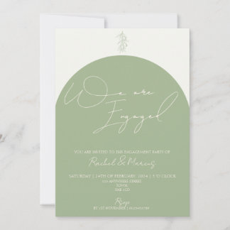 Minimalistische Partei für ein modernes Olive Arch Einladung
