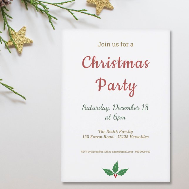 Minimalistische Party Einladung (Minimalist Christmas Party Invitation)