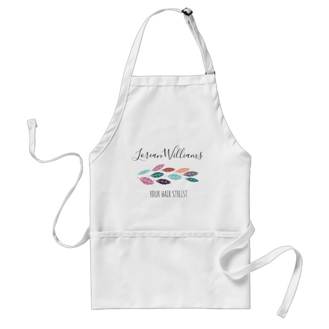 Minimalistische Pastel Floral Hair Stylist Boho Bl Schürze (Vorne)