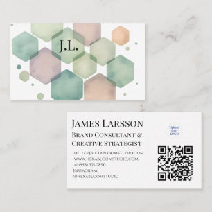 Minimalistische pastel geometrische Creative Profe Visitenkarte