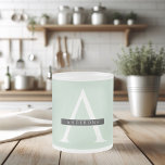 Minimalistische Pastel Minze Personalisierter Name Mattglastasse<br><div class="desc">Minimalistische Pastel Minze Personalisierter Name</div>