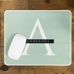 Minimalistische Pastel Minze Personalisierter Name Mousepad<br><div class="desc">Minimalistische Pastel Minze Personalisierter Name</div>