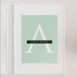 Minimalistische Pastel Minze Personalisierter Name Poster<br><div class="desc">Minimalistische Pastel Minze Personalisierter Name</div>