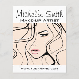 Minimalistische Pastel Peach Elegante Feminine Mak Flyer