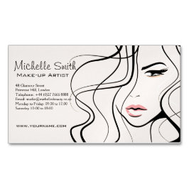 Minimalistische Pastel Peach Elegante Feminine Mak Magnetische Visitenkarte