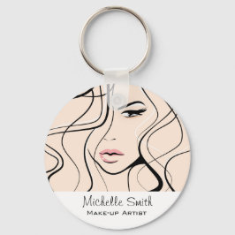 Minimalistische Pastel Peach Elegante Feminine Mak Schlüsselanhänger