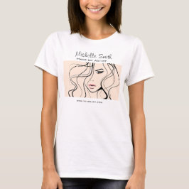 Minimalistische Pastel Peach Elegante Feminine Mak T-Shirt