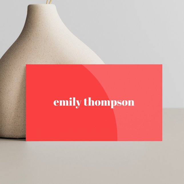 Minimalistische Pastel Red White Consultant Visitenkarte (Von Creator hochgeladen)