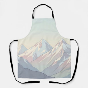 Minimalistische Pastell-Berglandschaft Schürze