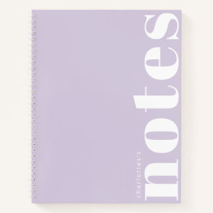 Minimalistische Pastell Lila Typografie Moderne Cu Notizbuch