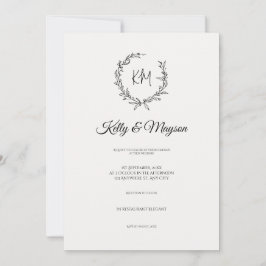 Minimalistische Pastellblütenhochzeit Einladung