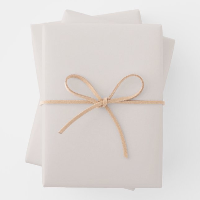Minimalistische Pastellfarbenfrohe Creme Beige Geschenkpapier Set (Beispiel)