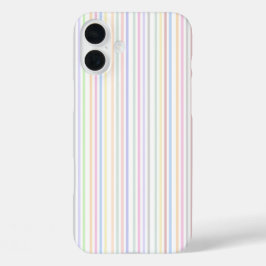 Minimalistische, pastellige Linien iPhone 16 Plus Hülle