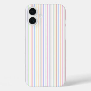 Minimalistische, pastellige Linien iPhone 16 Plus Hülle