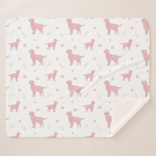 Minimalistische Pastellrosa Labrador Retriever Dec Sherpadecke