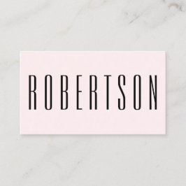 Minimalistische, pastellrosa, moderne Visitenkarte