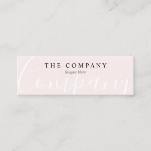 Minimalistische Pastellrosa Typo Mini Business Car Visitenkarte