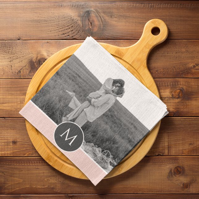 Minimalistische Pastete Rosa Personalisierter Name Geschirrtuch (Von Creator hochgeladen)