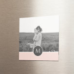 Minimalistische Pastete Rosa Personalisierter Name Magnet<br><div class="desc">Minimalistische Pastete Rosa Personalisierter Name und Foto</div>