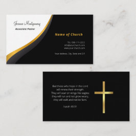 Minimalistische Pastor-Visitenkarte Visitenkarte