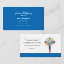 Minimalistische Pastor-Visitenkarte Visitenkarte