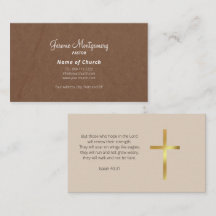 Minimalistische Pastor-Visitenkarte