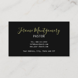 Minimalistische Pastor-Visitenkarte Visitenkarte