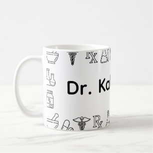Minimalistische personalisierte Apotheker-Tasse Kaffeetasse