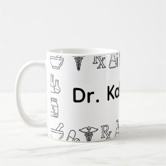 Minimalistische personalisierte Apotheker-Tasse Kaffeetasse