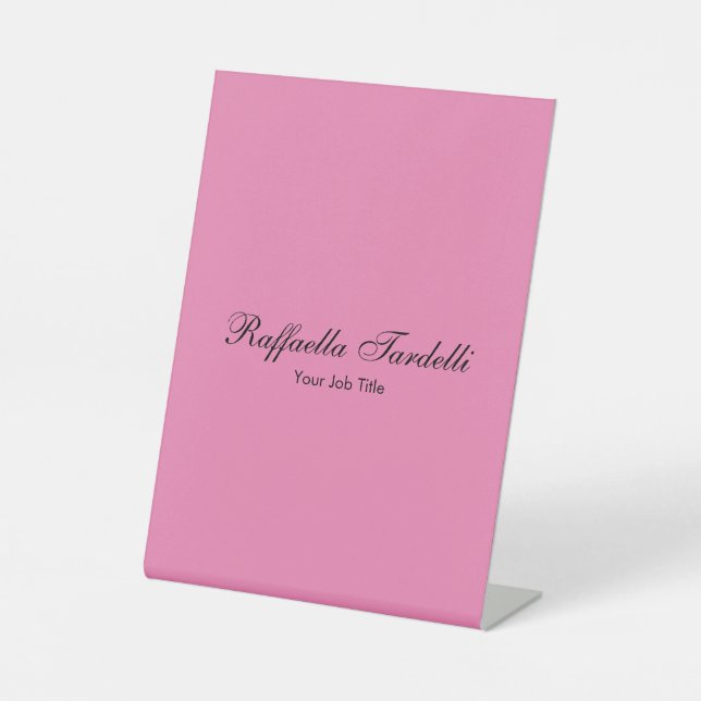 Minimalistische personalisierte, benutzerdefiniert sockelschild (Vorderseite)