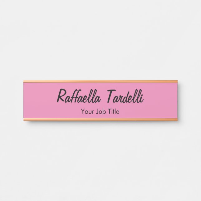 Minimalistische personalisierte, benutzerdefiniert türschild (Vorderseite )