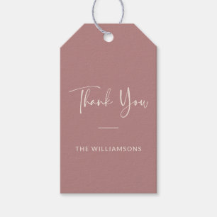 Minimalistische Personalisierte Dusty Rose Vielen Geschenkanhänger