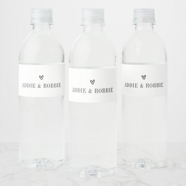 Minimalistische Personalisierte Hochzeit (Flaschen)