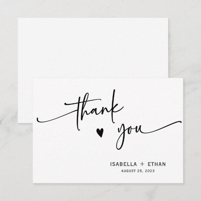 Minimalistische Personalisierte Hochzeit (Vorne/Hinten)