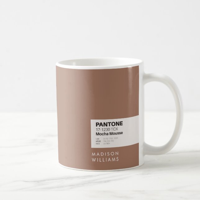 Minimalistische personalisierte Kaffeetasse mit in (Rechts)