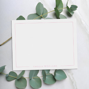 Minimalistische Personalisierte Monogramm-Bezeichn Mitteilungskarte