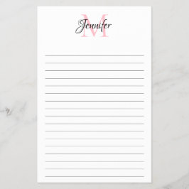 Minimalistische Personalisierte Monogrammstationer Flyer