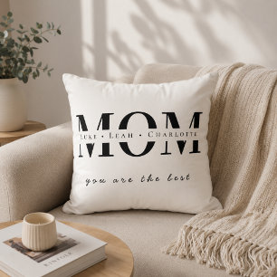 Minimalistische personalisierte Mutter-Namenskisse Kissen