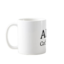 Minimalistische personalisierte Namens-Kaffeetasse